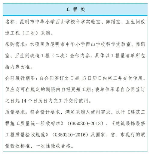 昆明市中華小學西山學?？茖W實驗室、舞蹈室、衛生間改造工程二次成交結果及招投標代理服務公告
